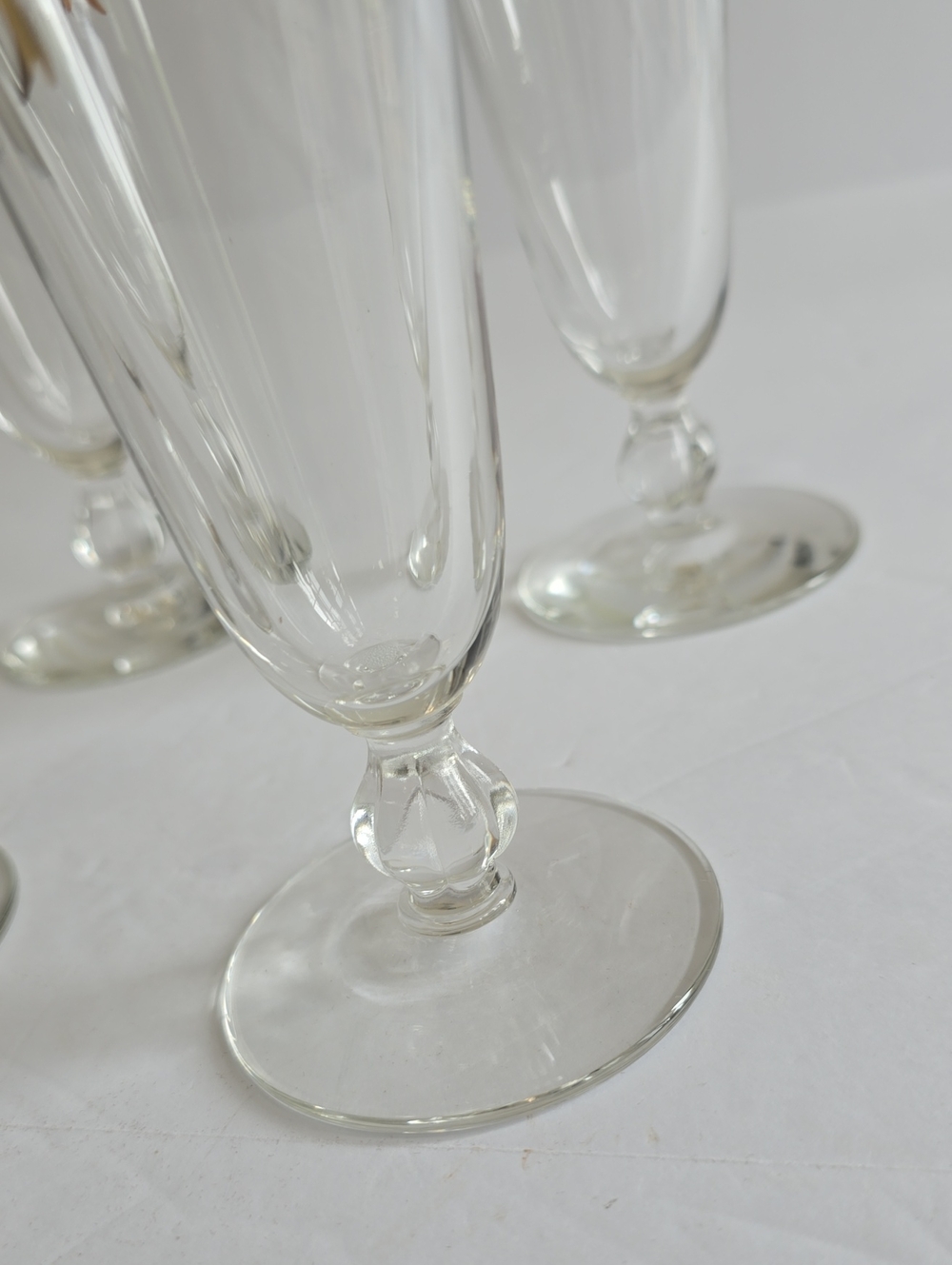 Vintage Libbey Set Of 4 Rose Classic Pilsner Glasses Flutes - Picture 6 of 14